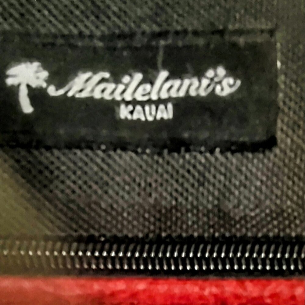 Mailelani's Kauai Hawaiian Handmade Sandal/Hair Clip Print Tote Bag - Picture 2 of 5